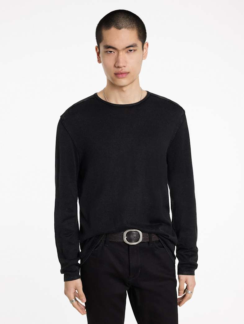 John Varvatos WALTER CREW NECK SWEATER Clothing Featured JV ESSENTIALS WALTER CREW NECK SWEATER BLACK