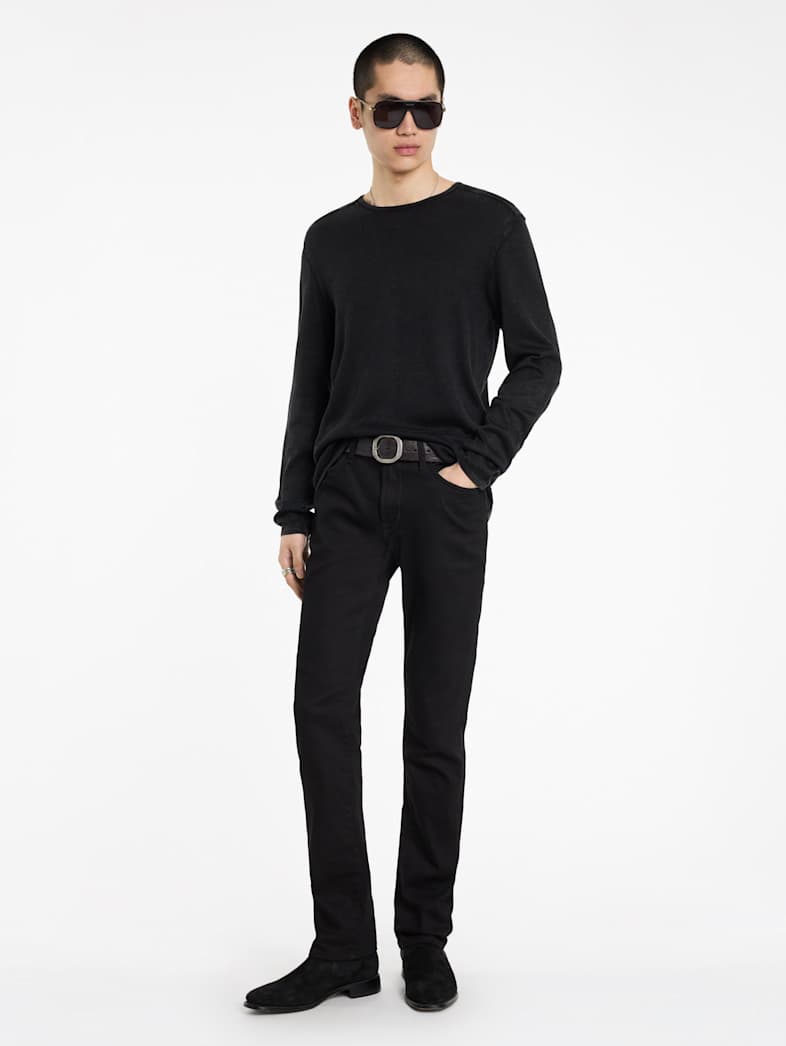 John Varvatos WALTER CREW NECK SWEATER Clothing Featured JV ESSENTIALS WALTER CREW NECK SWEATER BLACK