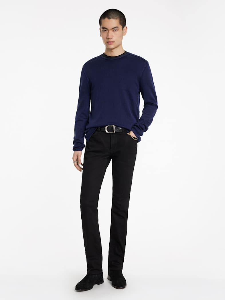 John Varvatos WALTER CREW NECK SWEATER Clothing Featured JV ESSENTIALS WALTER CREW NECK SWEATER DEEP BLUE
