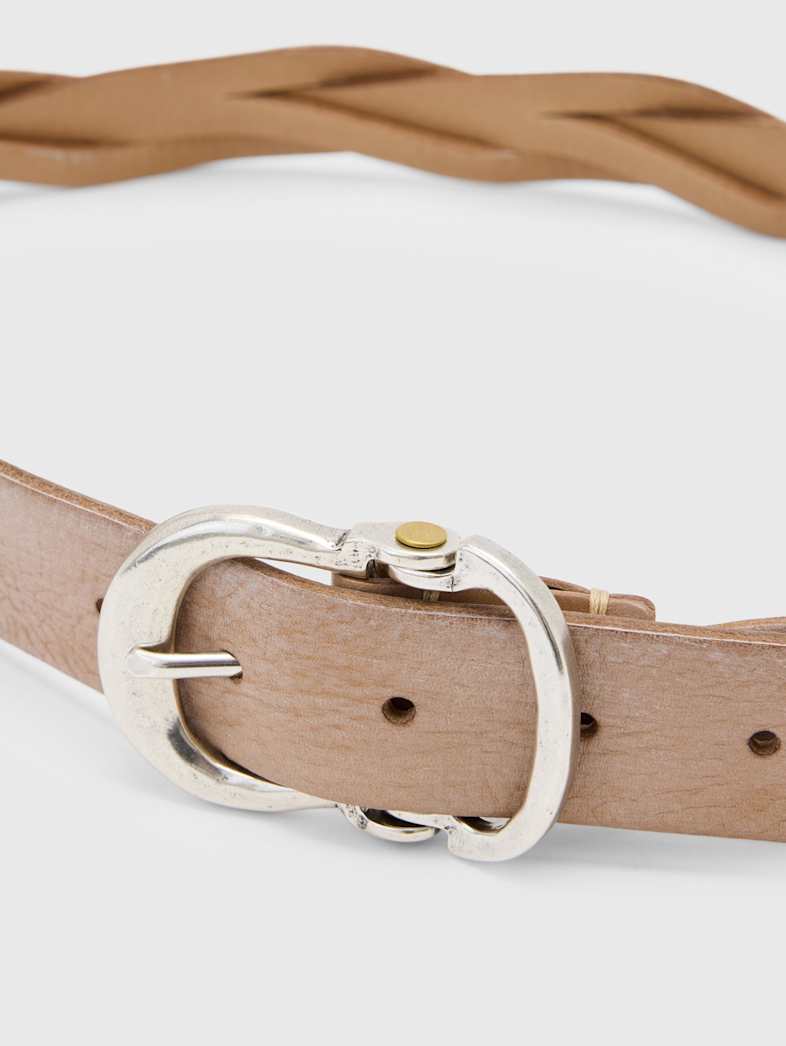 John Varvatos WEBSTER GUITAR HINGE BRAIDED BELT Accessories All Accessories Belts WEBSTER GUITAR HINGE BRAIDED BELT LIGHT KHAKI