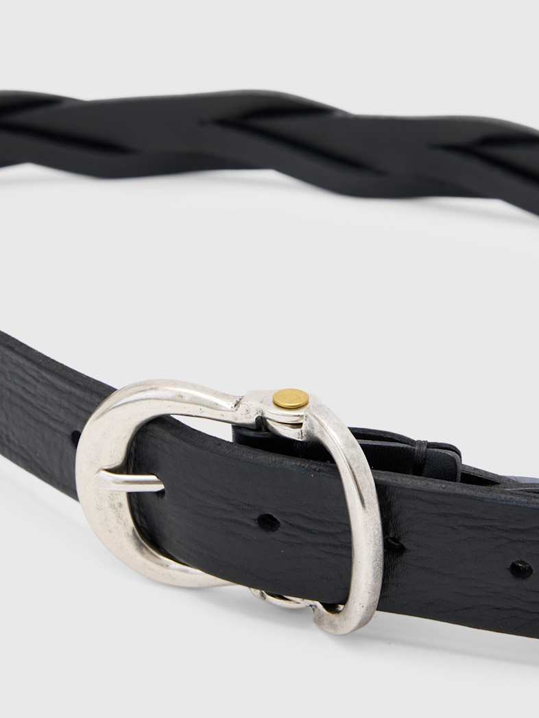 John Varvatos WEBSTER GUITAR HINGE BRAIDED BELT Accessories All Accessories Belts WEBSTER GUITAR HINGE BRAIDED BELT BLACK