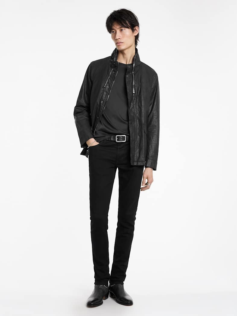 John Varvatos WOODHAVEN MILITARY JACKET Outlet Outlet Leather & Outerwear WOODHAVEN MILITARY JACKET BLACK