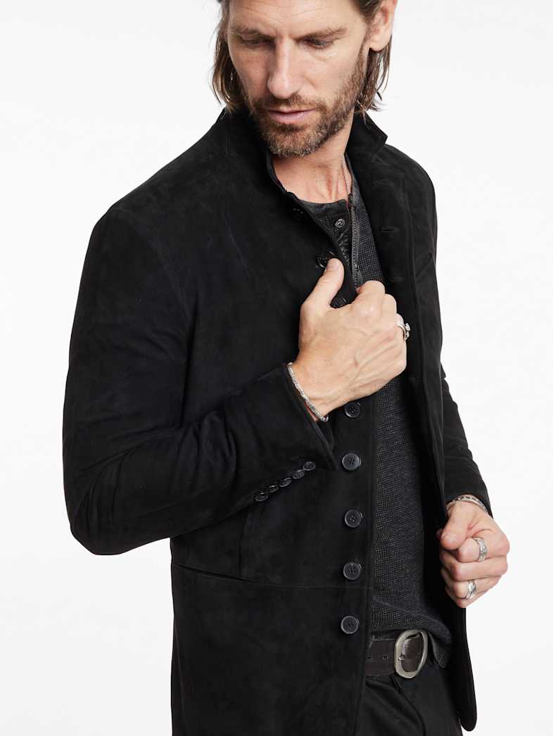 John Varvatos WOODWARD MULTIBUTTON JACKET Leather All Leather Leather Jackets WOODWARD MULTIBUTTON JACKET BLACK