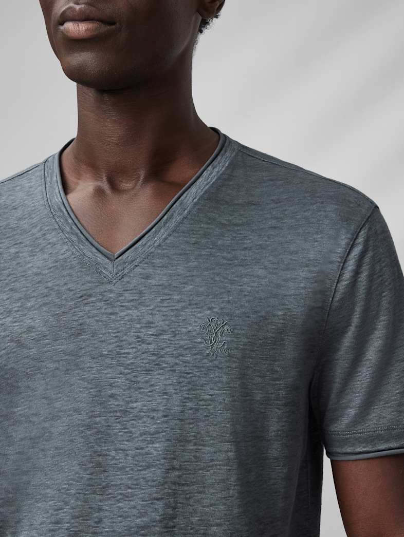 John Varvatos WOOSTER V-NECK Clothing Tops T Shirts WOOSTER V NECK SILVER