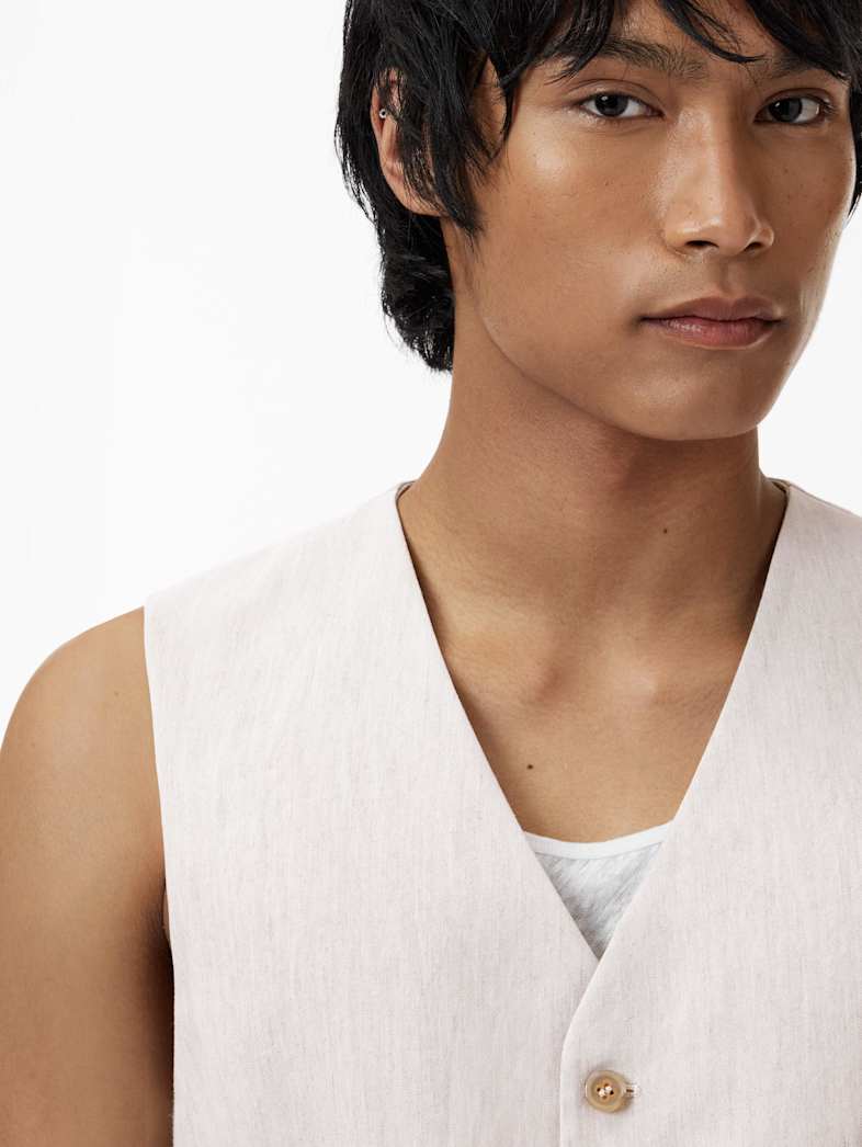 John Varvatos WOOSTER VEST Clothing Featured Suiting WOOSTER VEST MUSHROOM