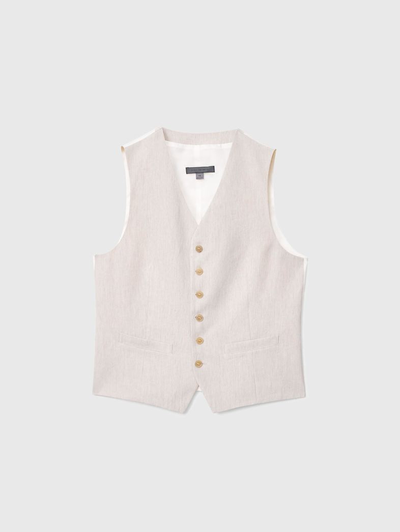 john varvatos WOOSTER VEST Clothing Featured Suiting WOOSTER VEST MUSHROOM