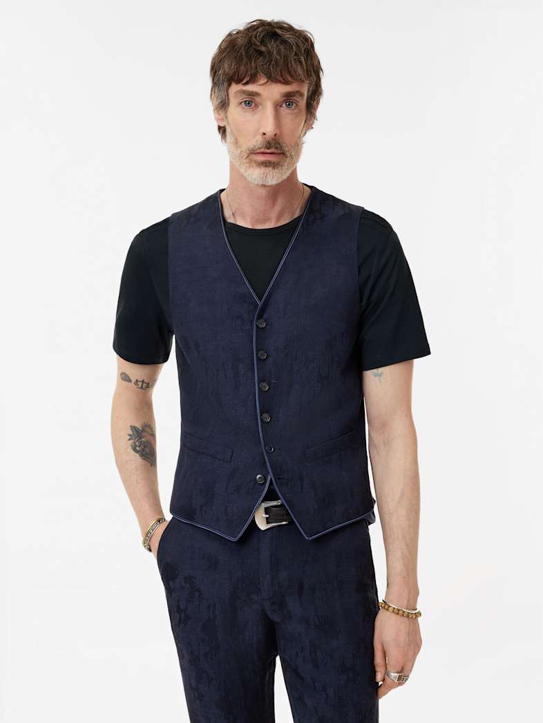 John Varvatos WOOSTER VEST Clothing Featured Suiting WOOSTER VEST NIGHT SHADOW