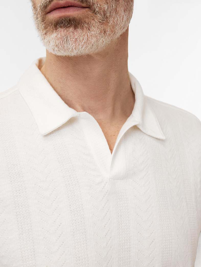 John Varvatos ZION POLO Clothing Tops Polos ZION POLO SALT