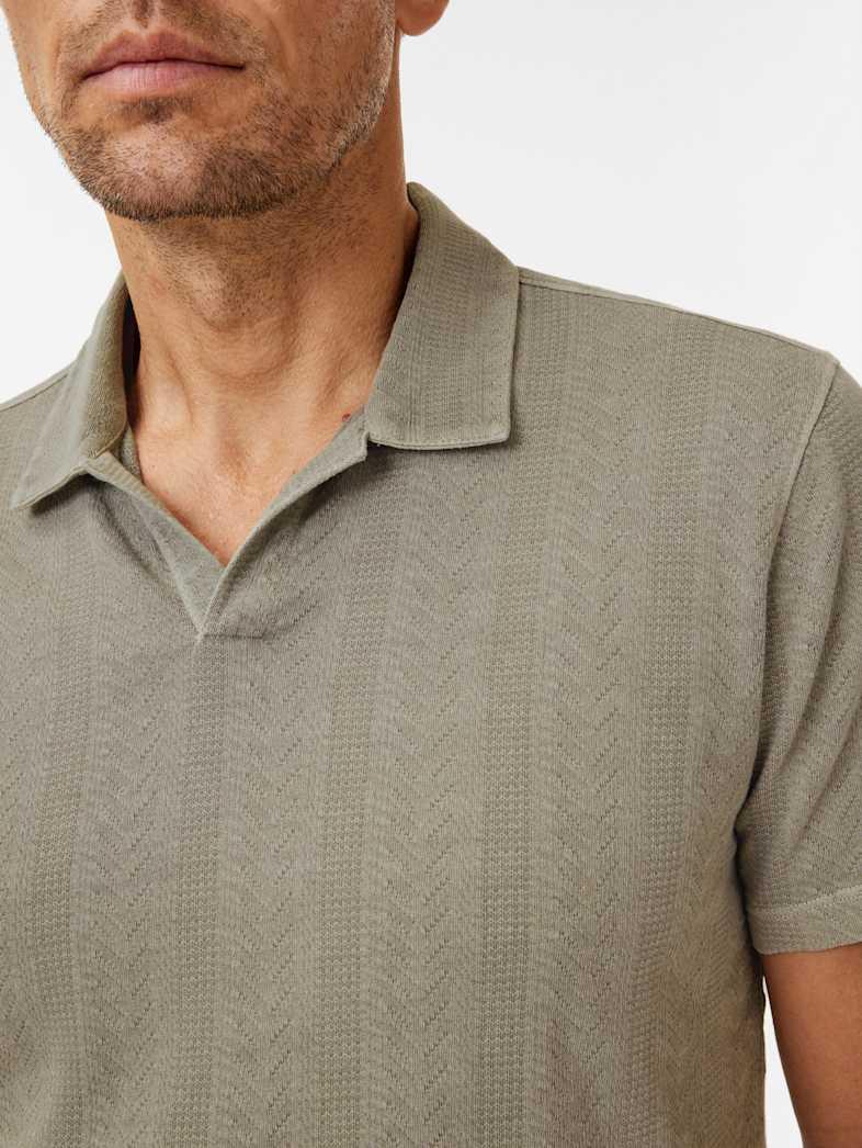 John Varvatos ZION POLO Clothing Tops Polos ZION POLO SPRUCE