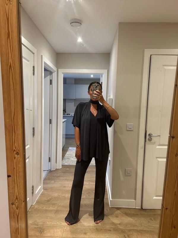 John Varvatos Dark Grey Oversized T-Shirt Loungewear