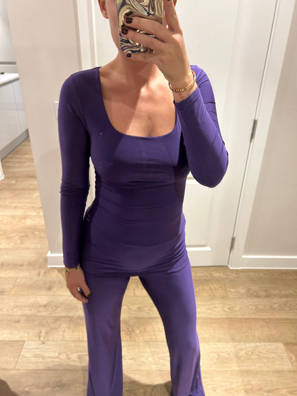 John Varvatos Deep Purple Zara Long Sleeve Lounge Wear