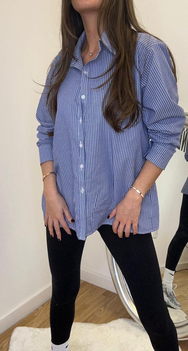 John Varvatos Blue/White Stripe Shirt