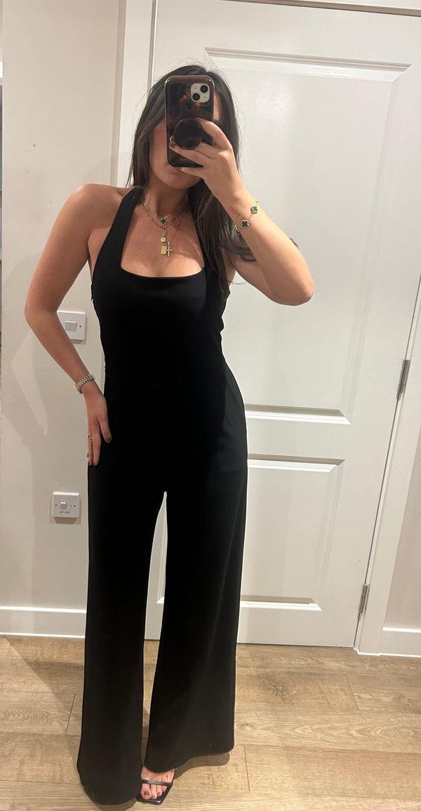 John Varvatos Halterneck Structured Jumpsuit