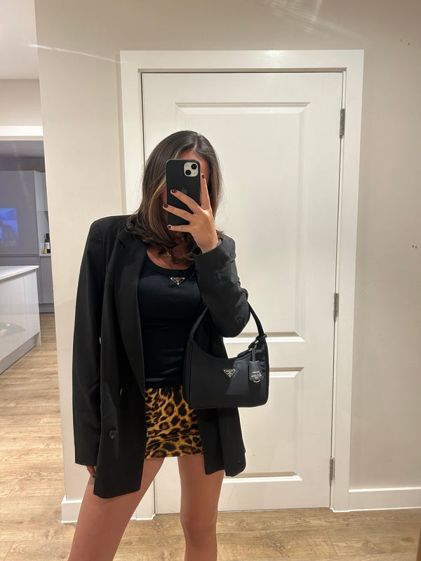 John Varvatos Leopard Print Mini Skirt
