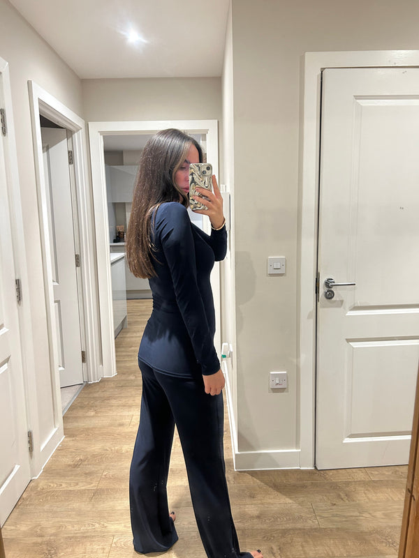 John Varvatos Navy Zara Long Sleeve Lounge Wear