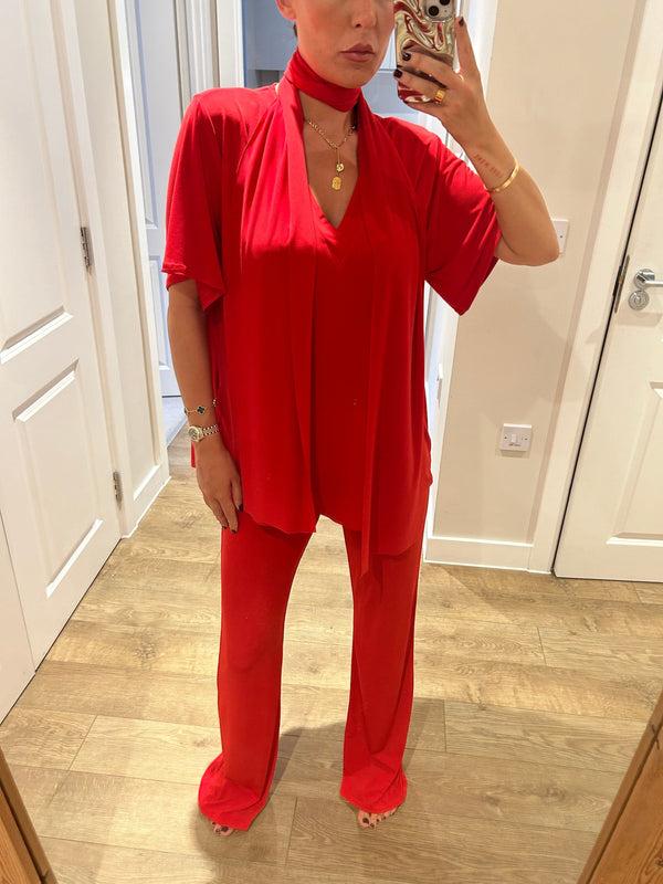 John Varvatos Red Oversized T-Shirt Loungewear