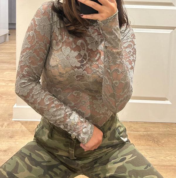 John Varvatos Sage Polar Neck Bodysuit