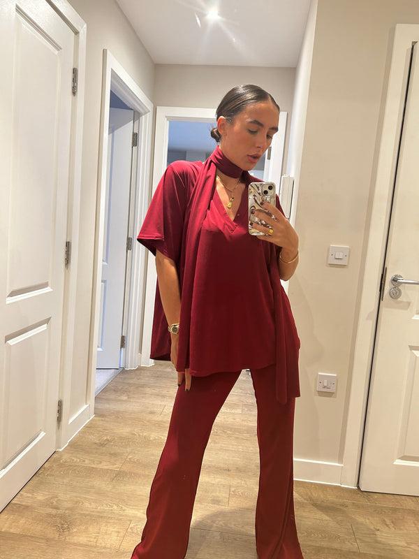 John Varvatos Wine Oversized T-Shirt Loungewear