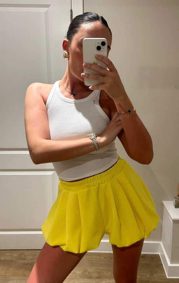 John Varvatos Yellow Bloomer Shorts