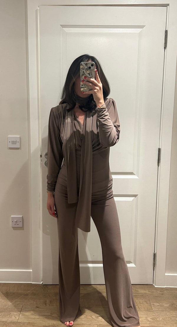 John Varvatos Mocha Cowl Neck Long Sleeve Loungewear