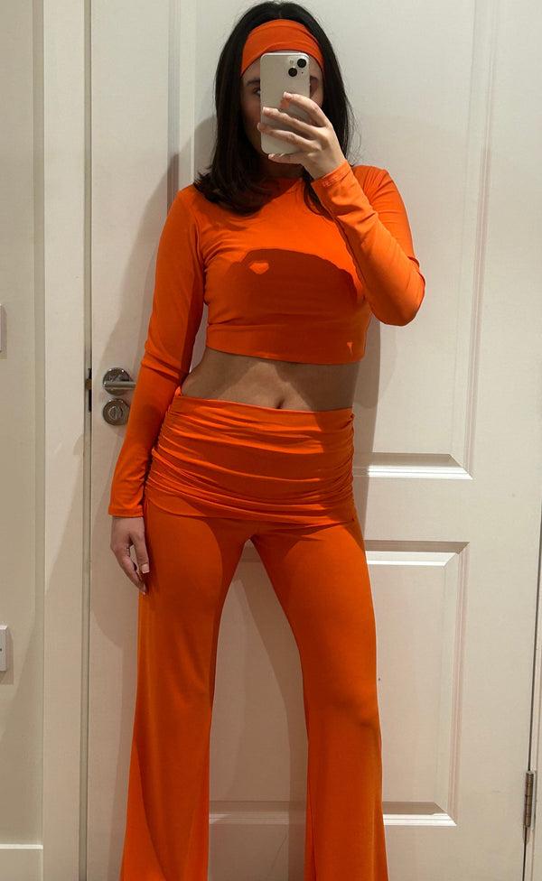 John Varvatos Orange Headband Overlay Skirt Lounge Wear