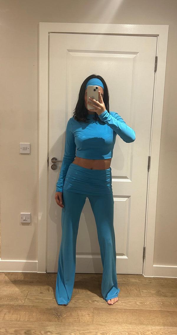 john varvatos Turquoise Headband Overlay Skirt Lounge Wear