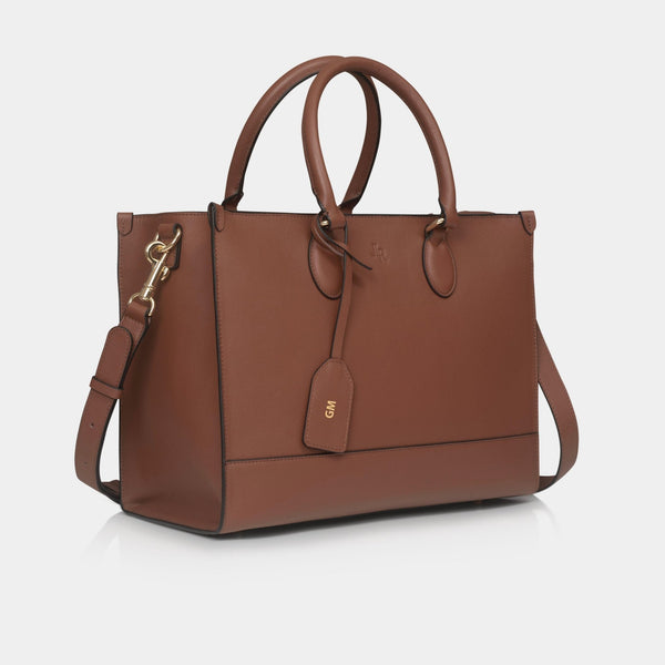 Johnny Loves Rosie Belgrave Luxe Leather Work Bag - Tan