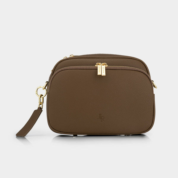 Johnny Loves Rosie Chelsea Maxi Crossbody Luxe Leather Bag - Chocolate Brown