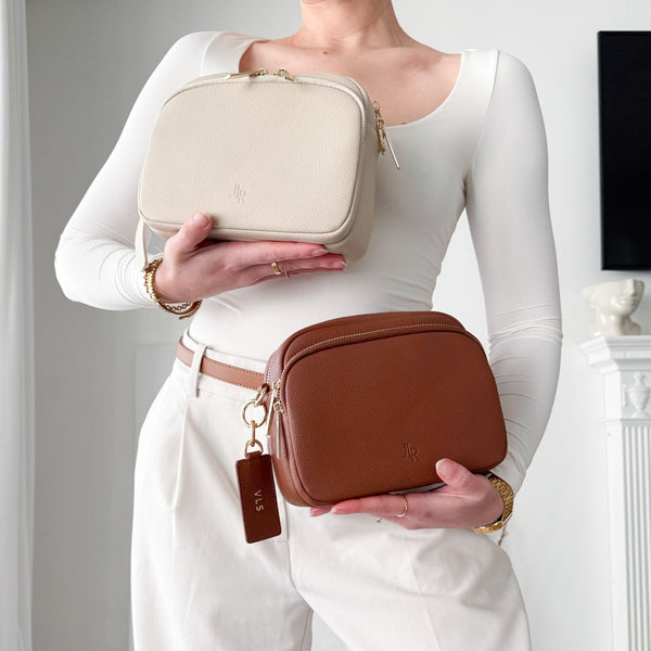 Johnny Loves Rosie Chelsea Maxi Crossbody Luxe Leather Bag - Chocolate Brown