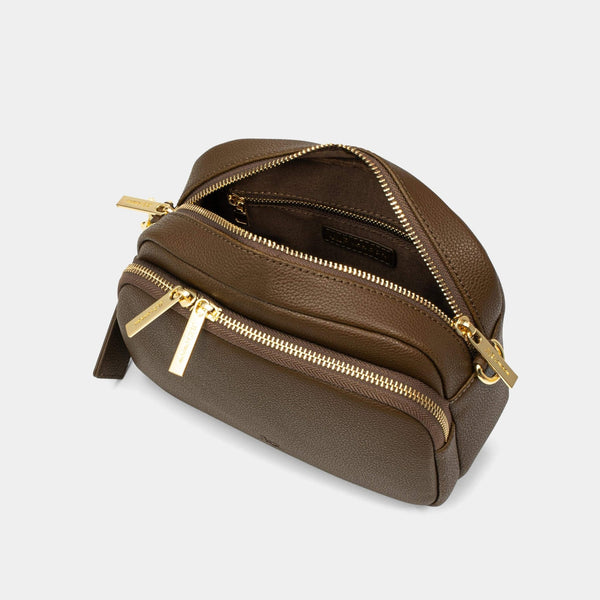 Johnny Loves Rosie Chelsea Maxi Crossbody Luxe Leather Bag - Chocolate Brown