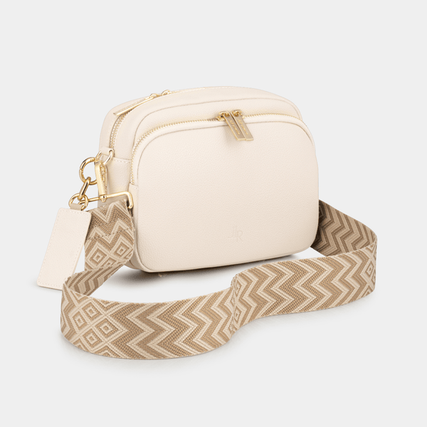 johnny loves rosie Chelsea Maxi Crossbody Luxe Leather Bag - Ecru johnny loves rosie Chelsea Maxi Crossbody Luxe Leather Bag - Ecru