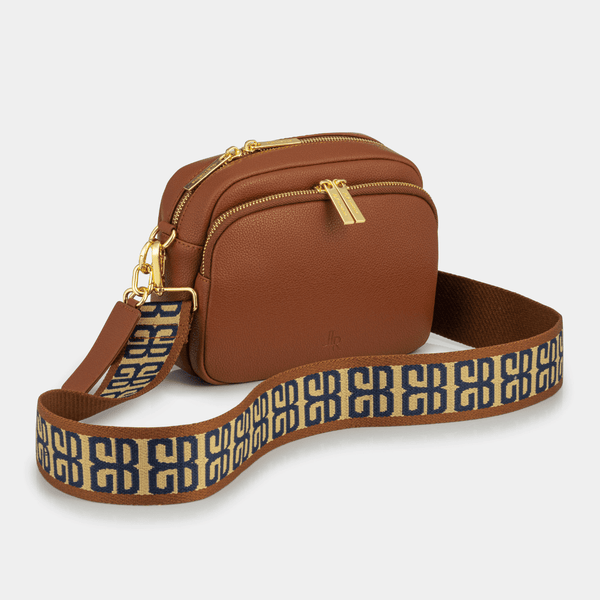 johnny loves rosie Chelsea Maxi Crossbody Luxe Leather Bag - Tan johnny loves rosie Chelsea Maxi Crossbody Luxe Leather Bag - Tan