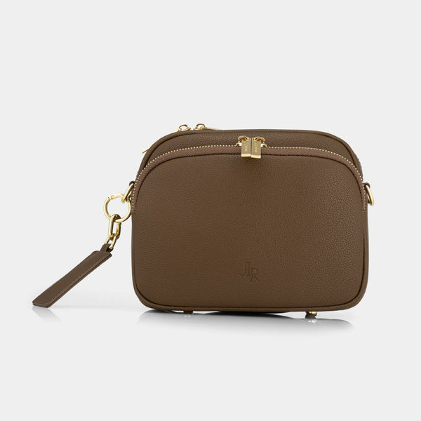 Johnny Loves Rosie Chelsea Midi Crossbody Luxe Leather Bag - Chocolate Brown
