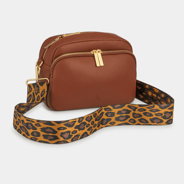 johnny loves rosie Chelsea Midi Crossbody Luxe Leather Bag Tan johnny loves rosie Chelsea Midi Crossbody Luxe Leather Bag Tan