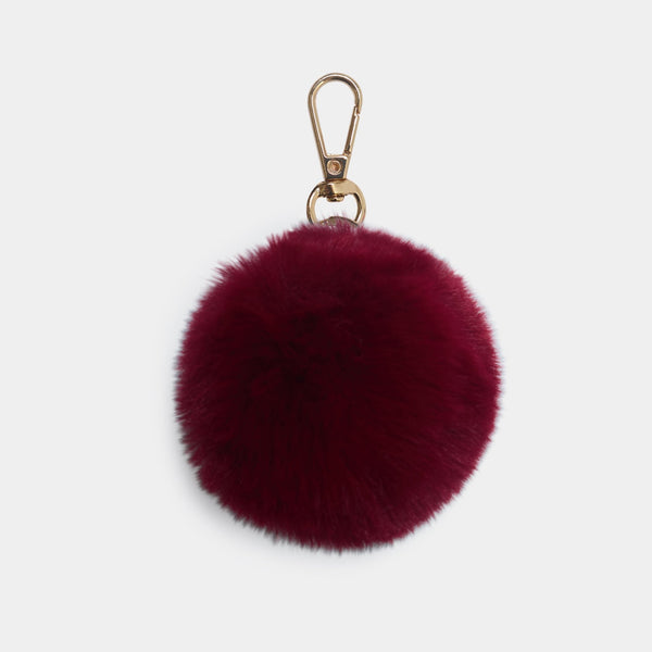 johnny loves rosie Cherry Red Luxury oversized pompom keyring