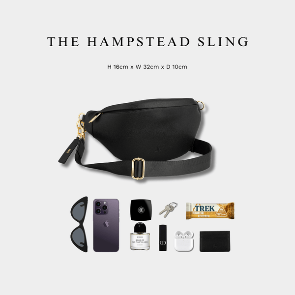 Johnny Loves Rosie Hampstead Luxe Leather Sling Bag -Ecru