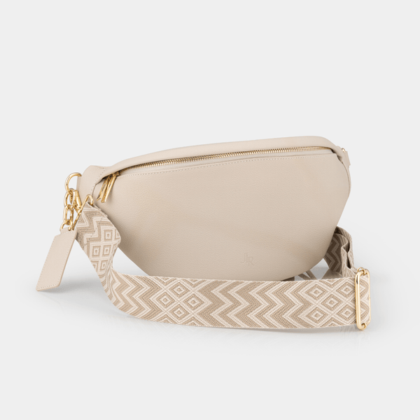 johnny loves rosie Hampstead Luxe Leather Sling Bag -Ecru