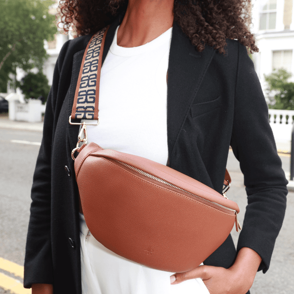 Johnny Loves Rosie Hampstead Luxe Leather Sling Bag -Tan