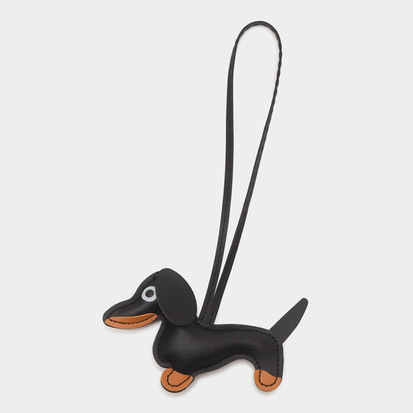 johnny loves rosie Dachshund Dog Charm - Black