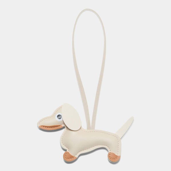 johnny loves rosie Dachshund Dog Charm - Ecru