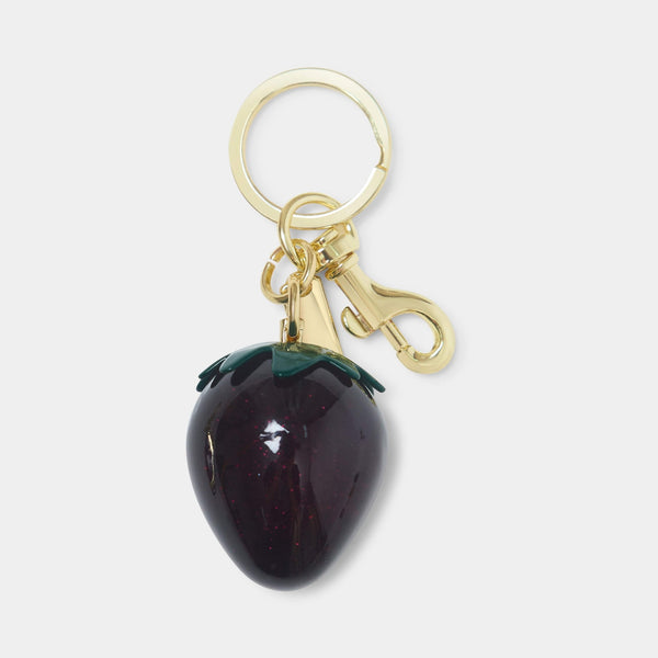 johnny loves rosie Deep Black Luxury Fruit keyring
