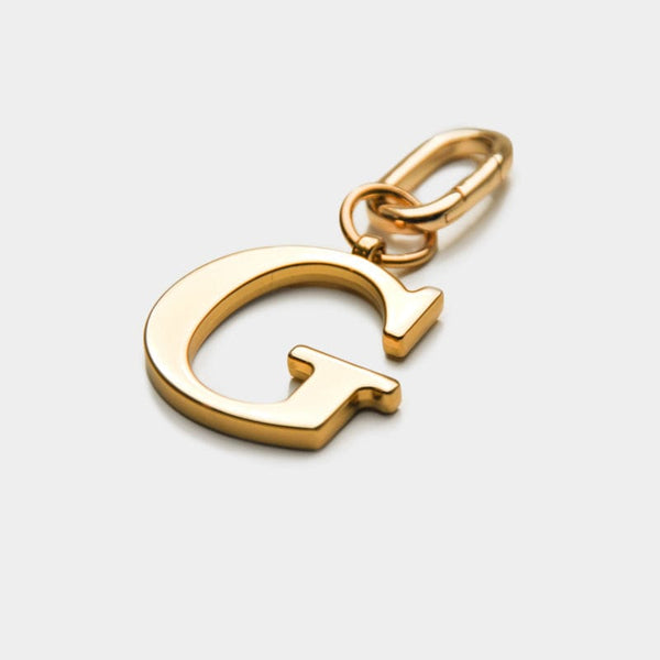 Johnny Loves Rosie G - Gold Metal Letter Keyring