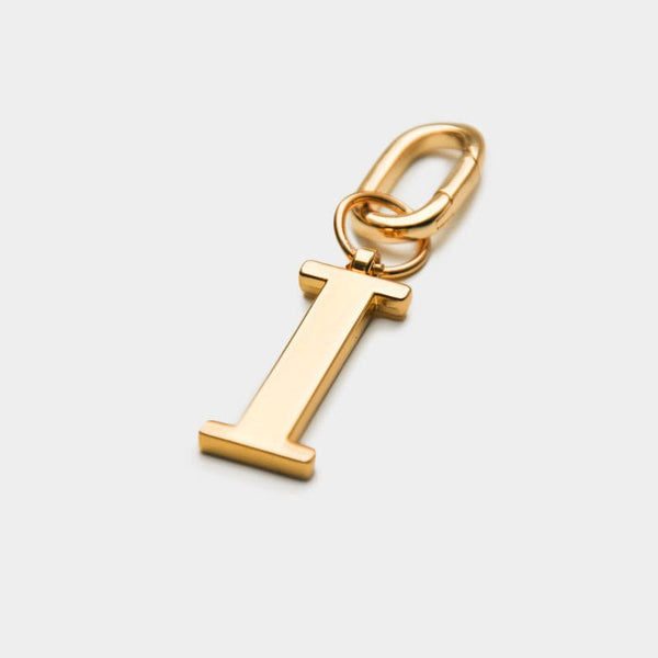 Johnny Loves Rosie I - Gold Metal Letter Keyring