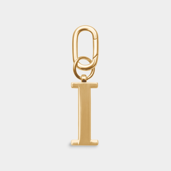johnny loves rosie I - Gold Metal Letter Keyring