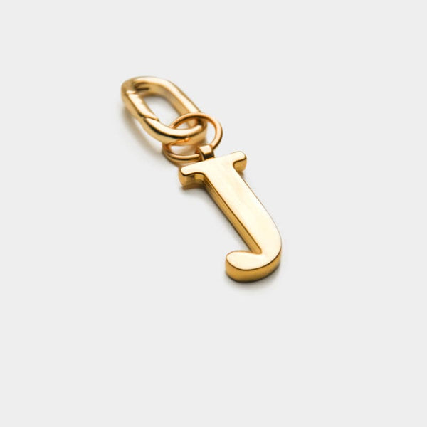 Johnny Loves Rosie J - Gold Metal Letter Keyring