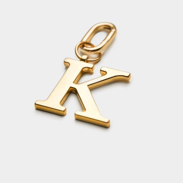 Johnny Loves Rosie K - Gold Metal Letter Keyring