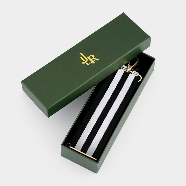 Johnny Loves Rosie Luxe Black Fisher Stripe Strap