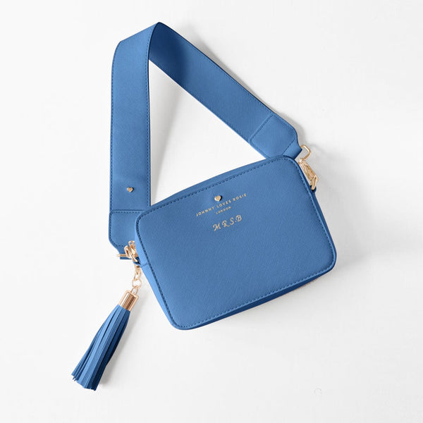 Johnny Loves Rosie Luxe Blue Tassel Keyring