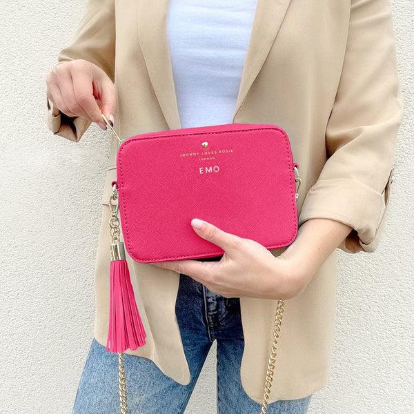 Johnny Loves Rosie Luxe Pink Tassel Keyring