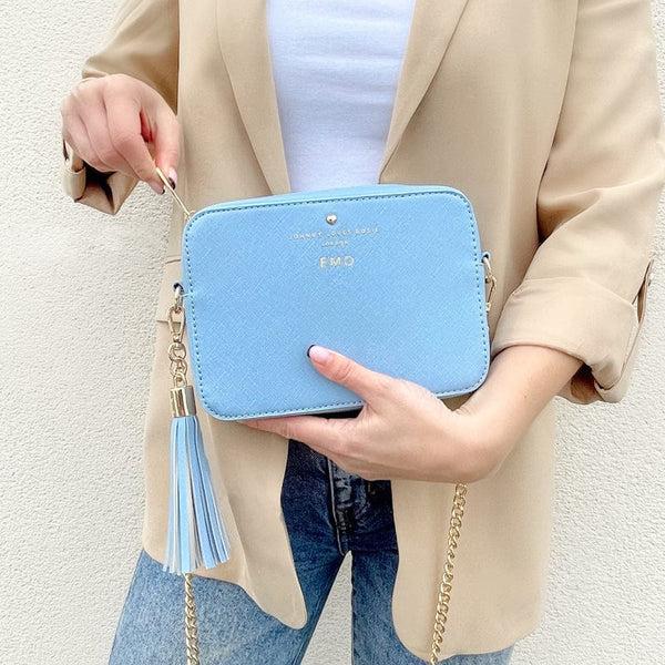 Johnny Loves Rosie Luxe Powder Blue Tassel Keyring